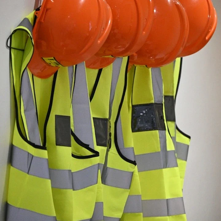 Health & Safety Consultancy High‑visibility safety jackets representing GMC Medsafe’s workplace Health and Safety consultancy services